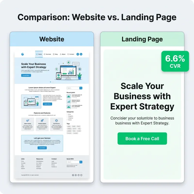 Landing Page vs Full Website: Which One Does Your Business Need First?